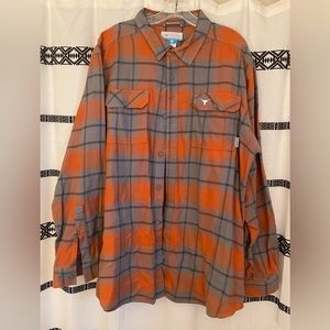 Columbia Texas Longhorn flannel